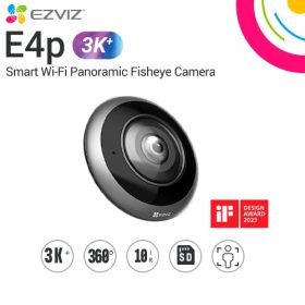 EZVIZ CS-E4PTelecamera Fisheye 3K,Wi-Fi,audio bidirezionale,supporta memoriaSD