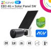 EZVIZ EB3KIT. Telecamera 2K 4G 2,8mm, audio, IR/LED fino a 15mt, a batteria e pannello solare Tipo C