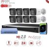 Hikvision KIT1043G2/8-LIU. Kit IP Nvr 8 canali,8 bullet da 4mpx con Audio switch PoE 10 porte, HD1TB
