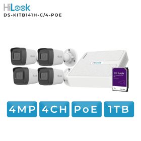 Kit Videosorveglianza IP 4MP 4 Canali PoE 1TB DS-KITB141H-C
