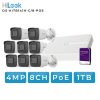 Kit Videosorveglianza HiLook 4MP 8 Telecamere PoE NVR 8 Canali HDD 1TB